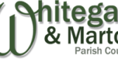 Floating Logo for Whitegate & Marton Parish Council with green text on a light background.