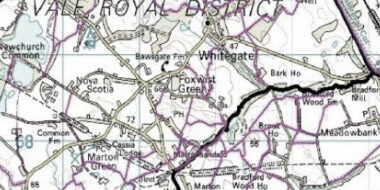 Map of Whitegate and Marton Parish