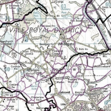 Map of Whitegate and Marton Parish